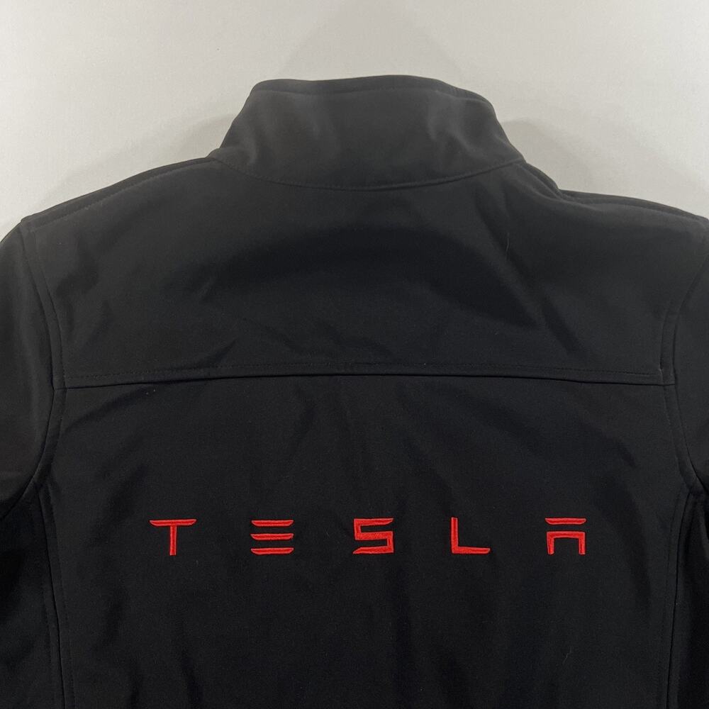 Tesla Corporate Jacket Women's Size Small Black Embroidered Full Zip Soft Shell - Picture 4 of 8